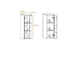 Ensemble Meuble TV & Bibliothèque "Leave" 300cm Blanc & Noir -Deco.fr Soldes Boutique meuble tv 19714855