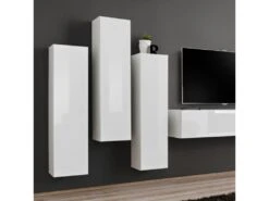 Meuble TV Mural Design "Switch III" 330cm Blanc -Deco.fr Soldes Boutique meuble tv 19714965