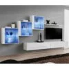 Meuble TV Mural Design "Switch XX" 330cm Blanc 9 Meuble TV Mural Design "Switch XX" 330cm Blanc -Deco.fr Soldes Boutique meuble tv 19715467