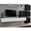 Meuble TV Mural Design "Switch IX" 310cm Blanc & Noir 5 Meuble TV Mural Design "Switch IX" 310cm Blanc & Noir -Deco.fr Soldes Boutique meuble tv 19715517