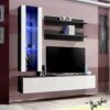 Meuble TV Mural Design "Fly II" 190cm Blanc & Noir 13 Meuble TV Mural Design "Fly II" 190cm Blanc & Noir -Deco.fr Soldes Boutique meuble tv 19715597