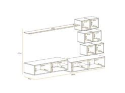 Ensemble Meuble TV "Switch XXIV" 250cm Naturel -Deco.fr Soldes Boutique meuble tv 19715813