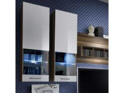 Meuble TV Mural Design "Dorade" 300cm Prunier & Blanc 6 Meuble TV Mural Design "Dorade" 300cm Prunier & Blanc -Deco.fr Soldes Boutique meuble tv 19715847