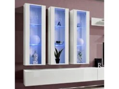 Meuble TV Mural Design "Fly III" 320cm Blanc -Deco.fr Soldes Boutique meuble tv 19715915