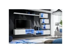 Ensemble Meuble TV Design "Switch XXIV" 250cm Blanc -Deco.fr Soldes Boutique meuble tv 19716067