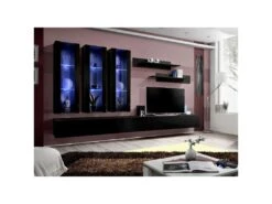 Meuble TV Mural Design "Fly III" 320cm Noir -Deco.fr Soldes Boutique meuble tv 19716159