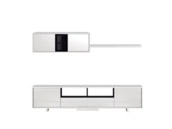 Composition TV Blanc/Gris Anthracite - IRVINE 8 Composition TV Blanc/Gris Anthracite - IRVINE -Deco.fr Soldes Boutique meuble tv 19824417