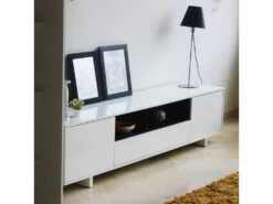 Composition TV Blanc/Gris Anthracite - IRVINE 11 Composition TV Blanc/Gris Anthracite - IRVINE -Deco.fr Soldes Boutique meuble tv 19824423