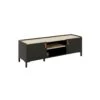 Meuble TV 2 Portes Noir/Bois - LIVERSTIA -Deco.fr Soldes Boutique meuble tv 19899303