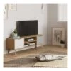 Meuble TV 2 Porte 2 Niches Bois/Blanc/Gris - FAEL -Deco.fr Soldes Boutique meuble tv 19901337