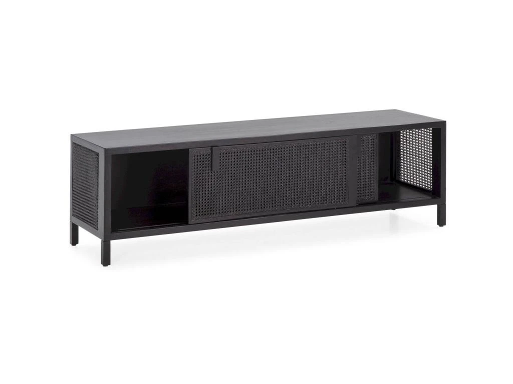 Meuble TV /Audio 160 X 42 X 48 Cm Bois, Rotin 2 Meuble TV /Audio 160 X 42 X 48 Cm Bois, Rotin – Image 2