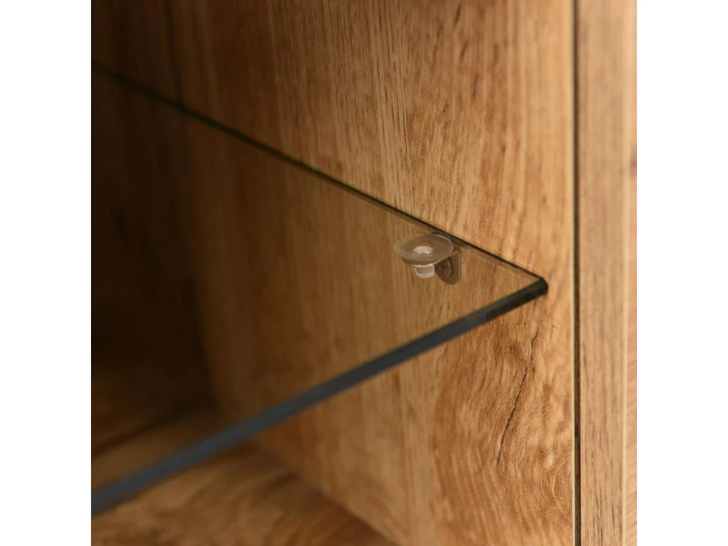 Meuble TV 175cm Industriel Avec LED - 3 Portes + 2 étagères - Naturel 10 Meuble TV 175cm Industriel Avec LED - 3 Portes + 2 étagères - Naturel – Image 10