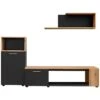 Ensemble De 3 Meubles Design Pour Votre Salon Collection MOZES. Coloris Noir Et Chêne 11 Ensemble De 3 Meubles Design Pour Votre Salon Collection MOZES. Coloris Noir Et Chêne -Deco.fr Soldes Boutique meuble tv 21139353