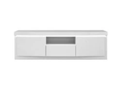 Meuble TV 2 Portes 1 Niche 1 Tiroir Blanc Laqué/ Leds - ESPRIT 8 Meuble TV 2 Portes 1 Niche 1 Tiroir Blanc Laqué/ Leds - ESPRIT -Deco.fr Soldes Boutique meuble tv 21155277