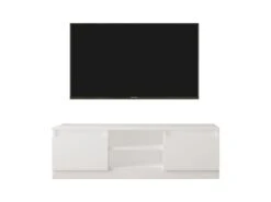 Meuble TV Silva 2 Portes - Venprodin - 120 Cm Blanc