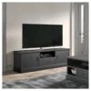 Meuble TV 2 Portes 1 Tiroir Bois Noir - UNYS -Deco.fr Soldes Boutique meuble tv 21744363