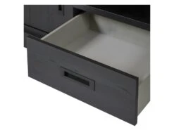 Meuble TV 2 Portes 1 Tiroir Bois Noir - UNYS -Deco.fr Soldes Boutique meuble tv 21744371