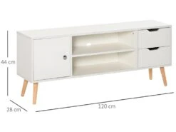 Meuble Tv Scandinave MURCIE Pin Et Blanc 7 Meuble Tv Scandinave MURCIE Pin Et Blanc -Deco.fr Soldes Boutique meuble tv 21988947