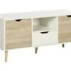Meuble Tv ORENSE Aspect Chêne Clair -Deco.fr Soldes Boutique meuble tv 21988993