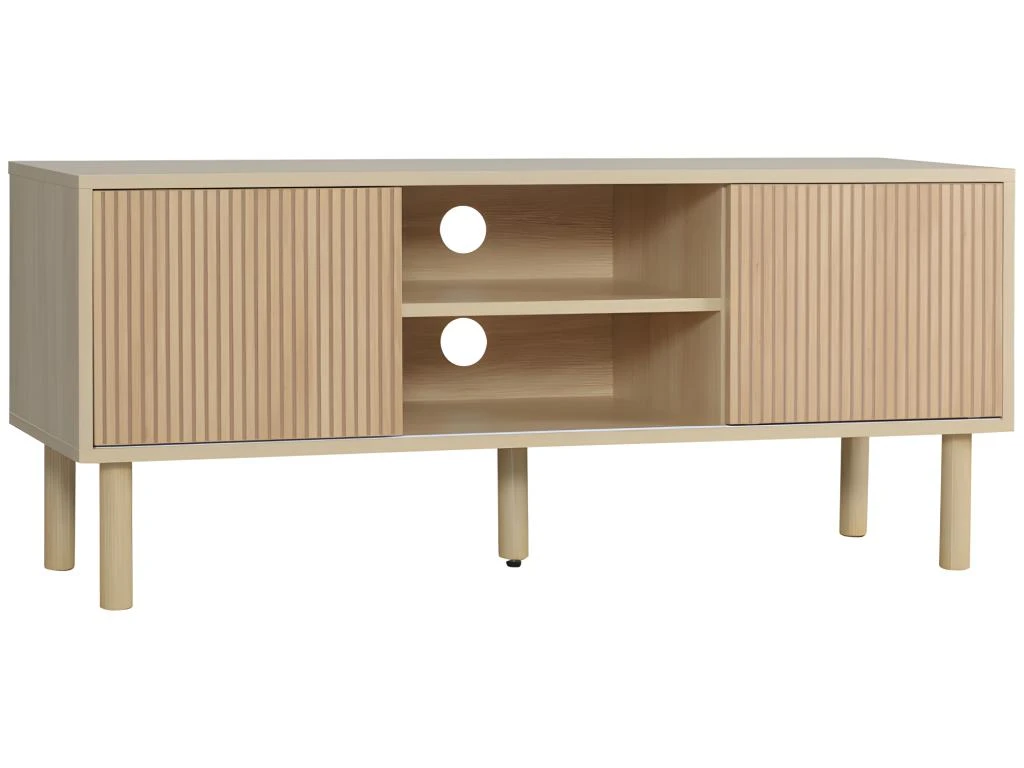 Meuble TV Design BARCELONE Aspect Bois Clair 1 Meuble TV Design BARCELONE Aspect Bois Clair