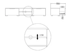 Malika Meuble TV Avec 2 Tiroirs Et 1 étagère, Blanc. -Deco.fr Soldes Boutique meuble tv 22088647
