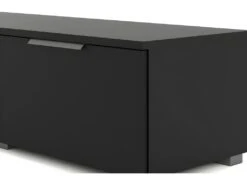 Malika Meuble TV Avec 2 Tiroirs Et 1 étagère, Noir Mat . -Deco.fr Soldes Boutique meuble tv 22088731