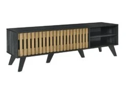 Meuble TV 160cm Avec 1 Tiroir Et 2 Portes Pour Chambre Ou Salon - Bois Rétro - Noir & Naturel -Deco.fr Soldes Boutique meuble tv 22120145