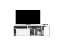 Jesper Table TV 2 Portes Blanche. -Deco.fr Soldes Boutique meuble tv 22162965
