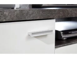 Mood Meuble TV 2 Portes, 2 Tiroirs, 4 Espaces De Rangement, 2 Rabats Blanc, Décor Pierre. -Deco.fr Soldes Boutique meuble tv 22163045