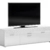 Linus Table TV 2 Portes, 1 Tiroir Blanche. -Deco.fr Soldes Boutique meuble tv 22163657