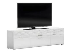 Linus Table TV 2 Portes, 1 Tiroir Blanche.