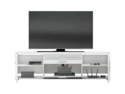 Linus Table TV 2 Portes, 1 Tiroir Blanche. -Deco.fr Soldes Boutique meuble tv 22163661