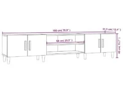 Meuble TV Blanc Brillant 180x31,5x40 Cm Bois D'ingénierie -Deco.fr Soldes Boutique meuble tv 22348437