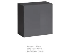 Ensemble De Meubles Design De Salon SWITCH IV. Coloris Gris Et Chêne. Finitions Gris Brillant Et Chêne Fraisé. -Deco.fr Soldes Boutique meuble tv 22357559