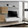 Ensemble De Meubles Design De Salon SWITCH V, Coloris ChĂȘne Et Blanc Finitions ChĂȘne FraisĂ© Et Blanc Brillant. 3 Ensemble De Meubles Design De Salon SWITCH V, Coloris ChĂȘne Et Blanc Finitions ChĂȘne FraisĂ© Et Blanc Brillant. -Deco.fr Soldes Boutique meuble tv 22357561