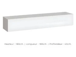 Ensemble De Meubles Design De Salon SWITCH V, Coloris Chêne Et Blanc Finitions Chêne Fraisé Et Blanc Brillant. -Deco.fr Soldes Boutique meuble tv 22357569