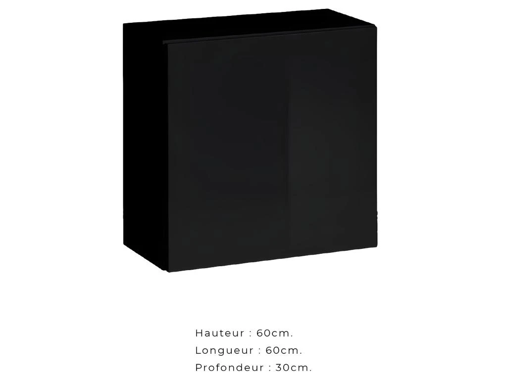 Ensemble De Meubles Design De Salon SWITCH V, Coloris Noir Et Chêne. Finitions Noir Brillant Et Chêne Fraisé. 5 Ensemble De Meubles Design De Salon SWITCH V, Coloris Noir Et Chêne. Finitions Noir Brillant Et Chêne Fraisé. – Image 5