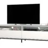 Meuble TV 70 Pouces 2 Abattants 4 Niches Blanc Pieds Métal 11 Meuble TV 70 Pouces 2 Abattants 4 Niches Blanc Pieds Métal -Deco.fr Soldes Boutique meuble tv 22970077