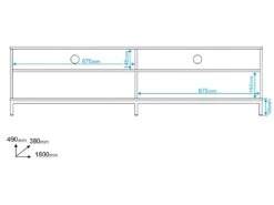 Meuble TV 70 Pouces 2 Abattants 4 Niches Blanc Pieds Métal 9 Meuble TV 70 Pouces 2 Abattants 4 Niches Blanc Pieds Métal -Deco.fr Soldes Boutique meuble tv 22970085