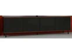 Meuble TV BAR 70 Pouces 3 Portes 3 Niches Châtaignier Noir 9 Meuble TV BAR 70 Pouces 3 Portes 3 Niches Châtaignier Noir -Deco.fr Soldes Boutique meuble tv 22970135