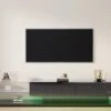 Meuble TV 170cm Avec LED - Cloison Vitrée - 2 Tiroirs - Noir 17 Meuble TV 170cm Avec LED - Cloison Vitrée - 2 Tiroirs - Noir -Deco.fr Soldes Boutique meuble tv 22991455
