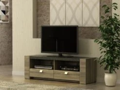 Meuble TV METEORITE - 2 Niches & 2 Tiroirs - MDF Plateau Effet Granite 17 Meuble TV METEORITE - 2 Niches & 2 Tiroirs - MDF Plateau Effet Granite -Deco.fr Soldes Boutique meuble tv 267863