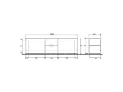 Meuble TV COMETE - LEDs - 2 Portes - Blanc Laqué -Deco.fr Soldes Boutique meuble tv 381501