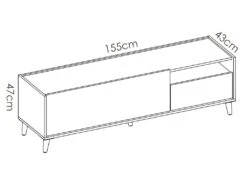 Meuble TV BICA - 1 Porte - Multicolores 11 Meuble TV BICA - 1 Porte - Multicolores -Deco.fr Soldes Boutique meuble tv 382201