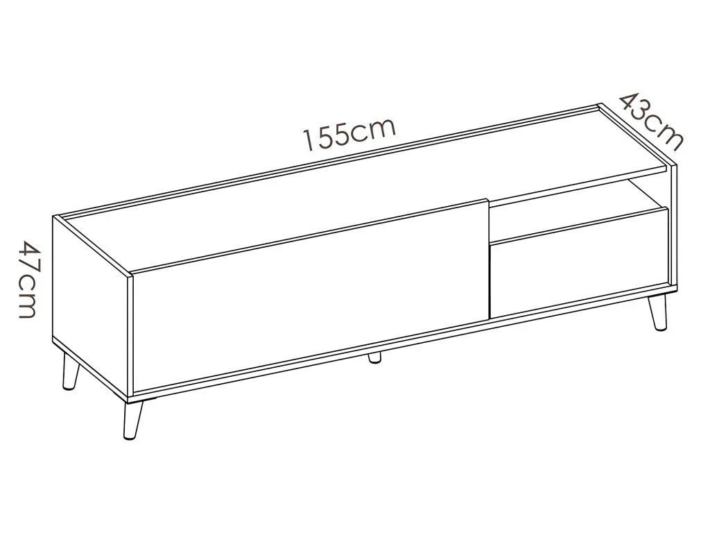 Meuble TV BICA - 1 Porte - Multicolores 6 Meuble TV BICA - 1 Porte - Multicolores – Image 6