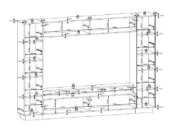 Mur TV CHACE Avec Rangements - LEDs - MDF Laqué Blanc 9 Mur TV CHACE Avec Rangements - LEDs - MDF Laqué Blanc -Deco.fr Soldes Boutique meuble tv 386053