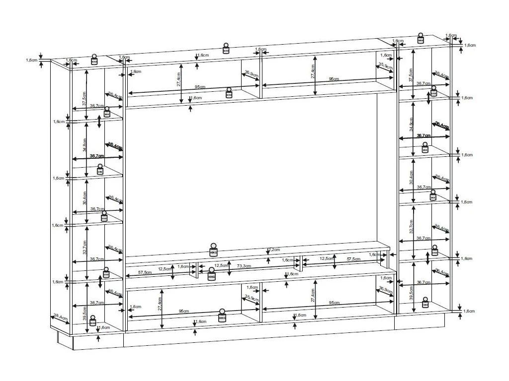 Mur TV CHACE Avec Rangements - LEDs - MDF Laqué Blanc 5 Mur TV CHACE Avec Rangements - LEDs - MDF Laqué Blanc – Image 5
