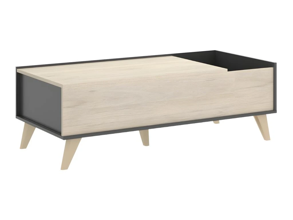 Ensemble Table Basse + Meuble TV - Anthracite Et Chêne - Séjour Scandinave KOLYMA 8 Ensemble Table Basse + Meuble TV - Anthracite Et Chêne - Séjour Scandinave KOLYMA – Image 8