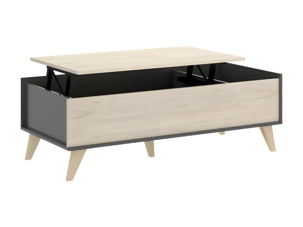 Ensemble Table Basse + Meuble TV - Anthracite Et Chêne - Séjour Scandinave KOLYMA 7 Ensemble Table Basse + Meuble TV - Anthracite Et Chêne - Séjour Scandinave KOLYMA – Image 7