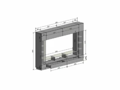 Mur TV Avec Rangements Et LEDs - Blanc Laqué - BRIANO -Deco.fr Soldes Boutique meuble tv 4451385